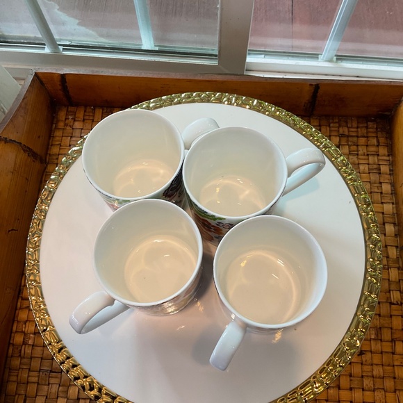 Villeroy and Boch Anmut Bloom Rare Discontinued Espresso Cups 4 Total - Picture 4 of 5